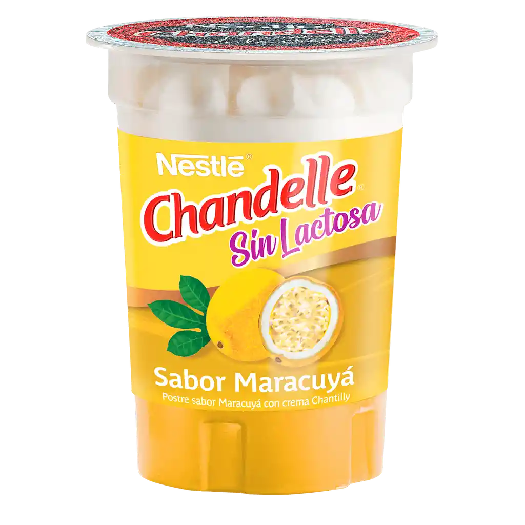 Chandelle Postre Sin Lactosa Sabor Maracuya