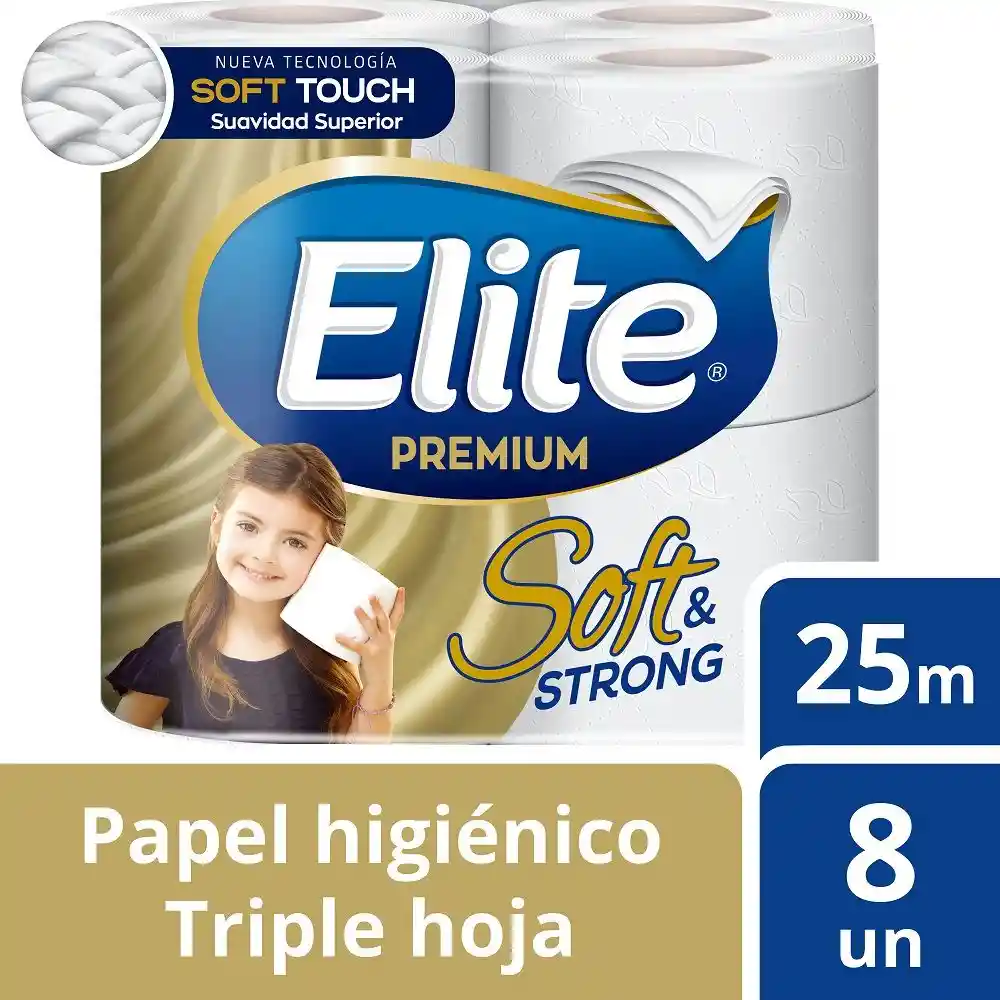 Elite Papel Hig Th Pr Soft&Strong 8X25Mt