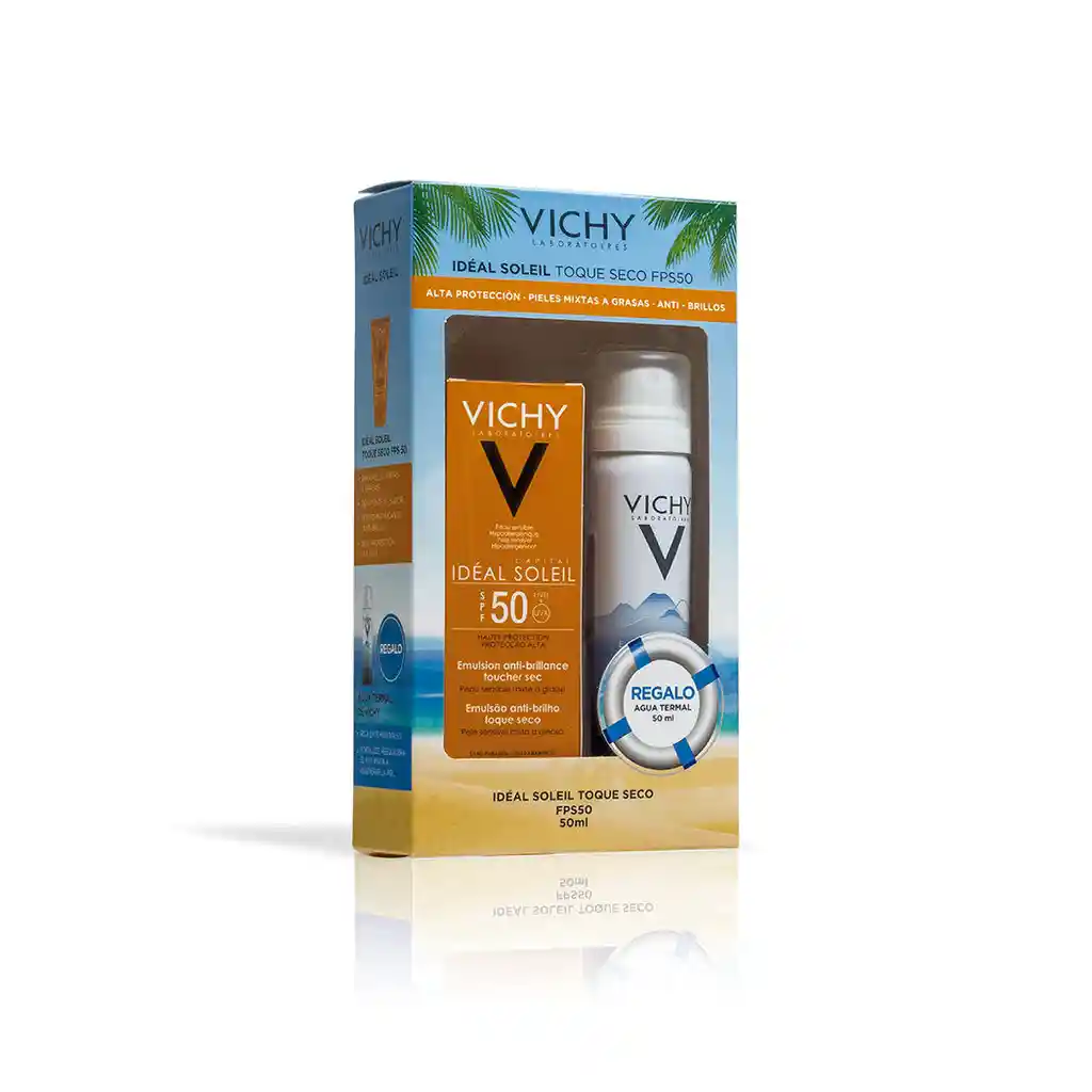 Vichy Protector Solar Toque Seco Spf 50 + Agua Termal 