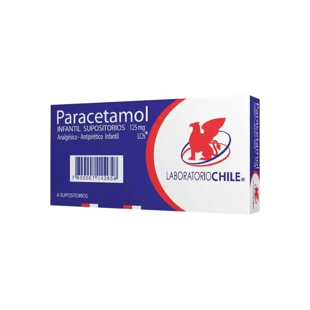 Laboratorio Chile Paracetamol Supositorio Infantil (125 mg)