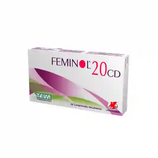 Feminol 20 CD Anticonceptivo en Comprimidos Recubiertos