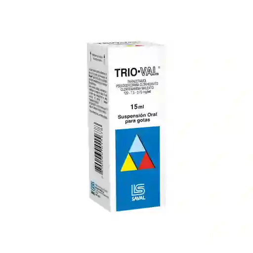 Trioval Suspensión Oral (120 mg/ 7.5 mg/ 0.75 mg)