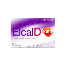 Elcal D Forte Suplemento de Calcio (450 mg/175 UI) Cápsulas