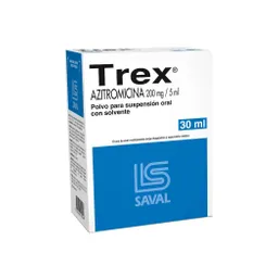 Trex Antibiótico (200 mg) Polvo para Suspensión Oral con Solvente