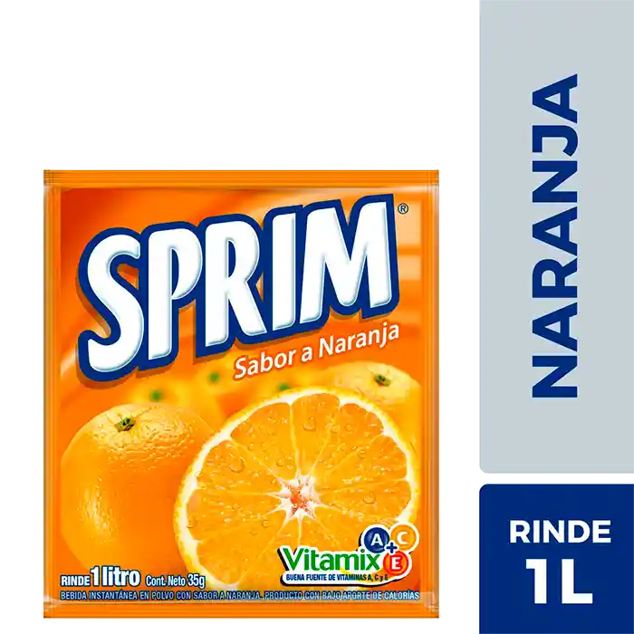 Sprim Jugo En Polvo Naranja