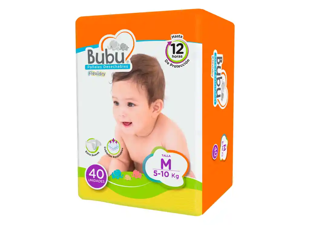 Bubu Pañales Desechables Flexidry Talla M