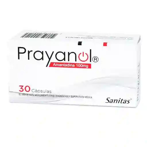 Prayanol Amantadina 100 mg 30 Cápsulas