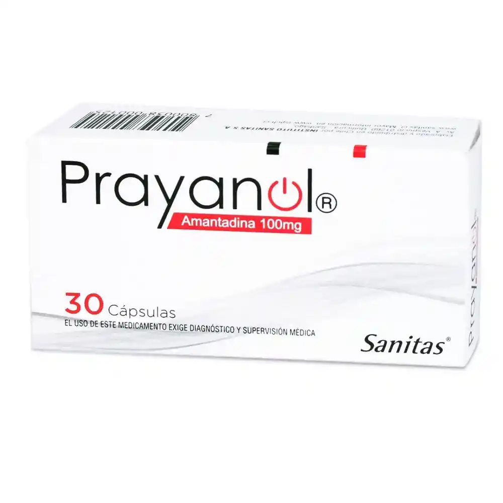 Prayanol Amantadina 100 mg 30 Cápsulas