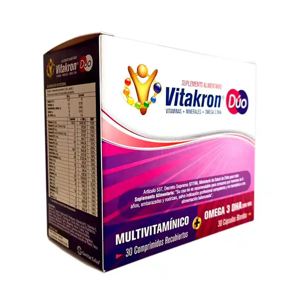 Vitakron Duo Omega 3/Vitaminas/Minerales 30 Comprimidos