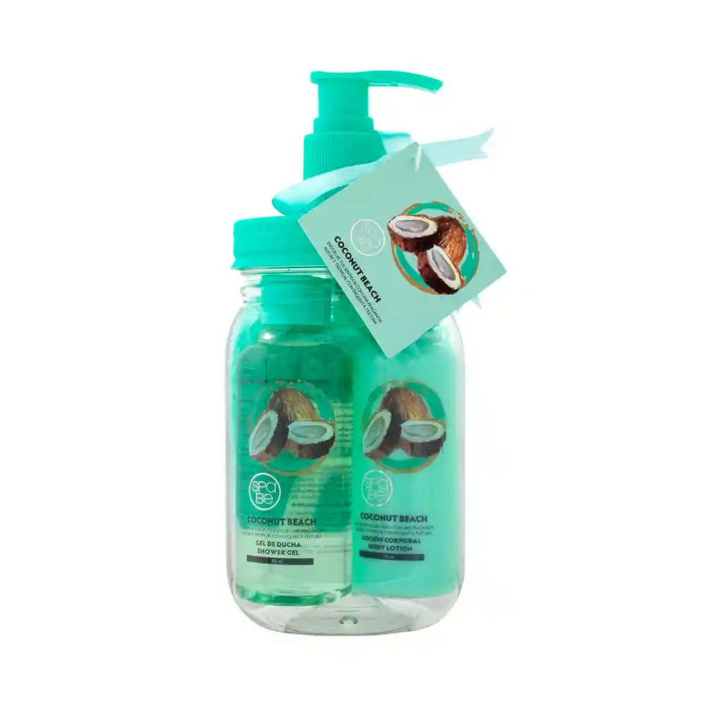 Vaso Dispensador + Shower Coco 95ml + Body Lotion 95ml + Esponja