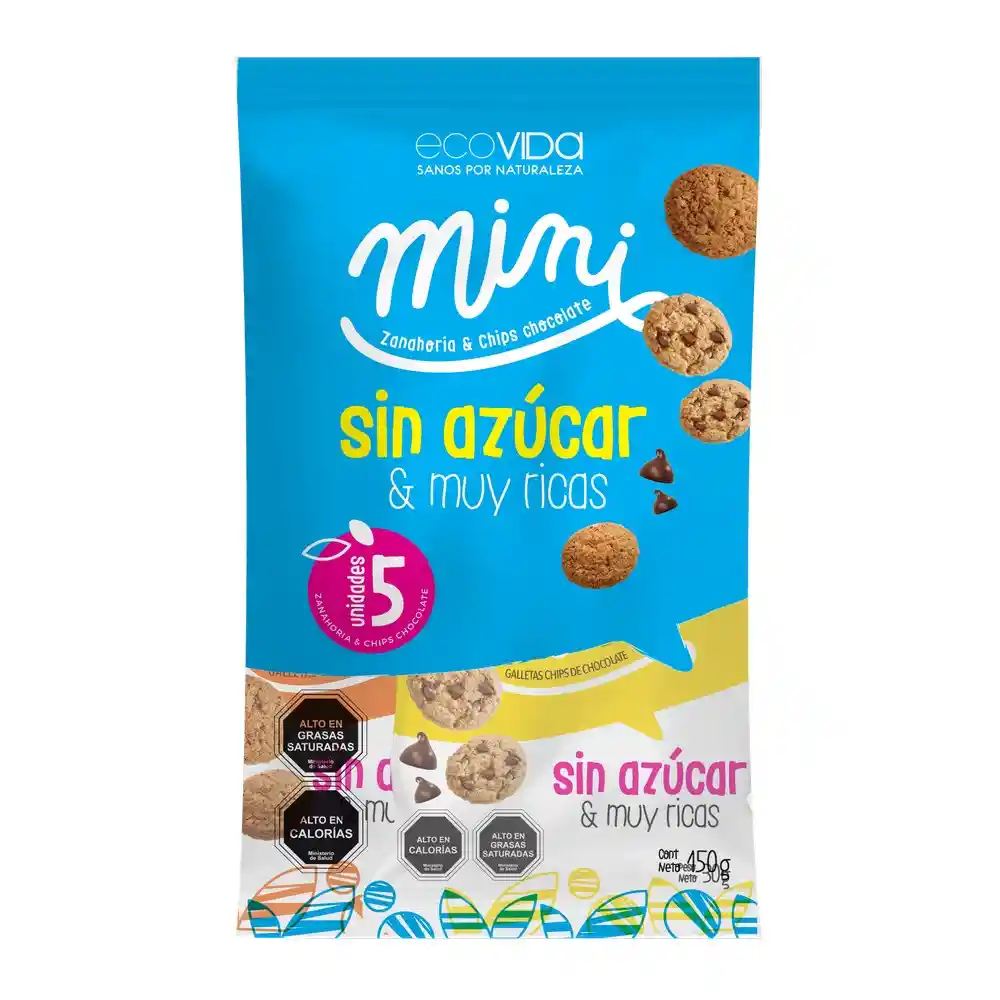 Hips Pack De 5 Mini Galletas De Zanahoria Y C Chocolate
