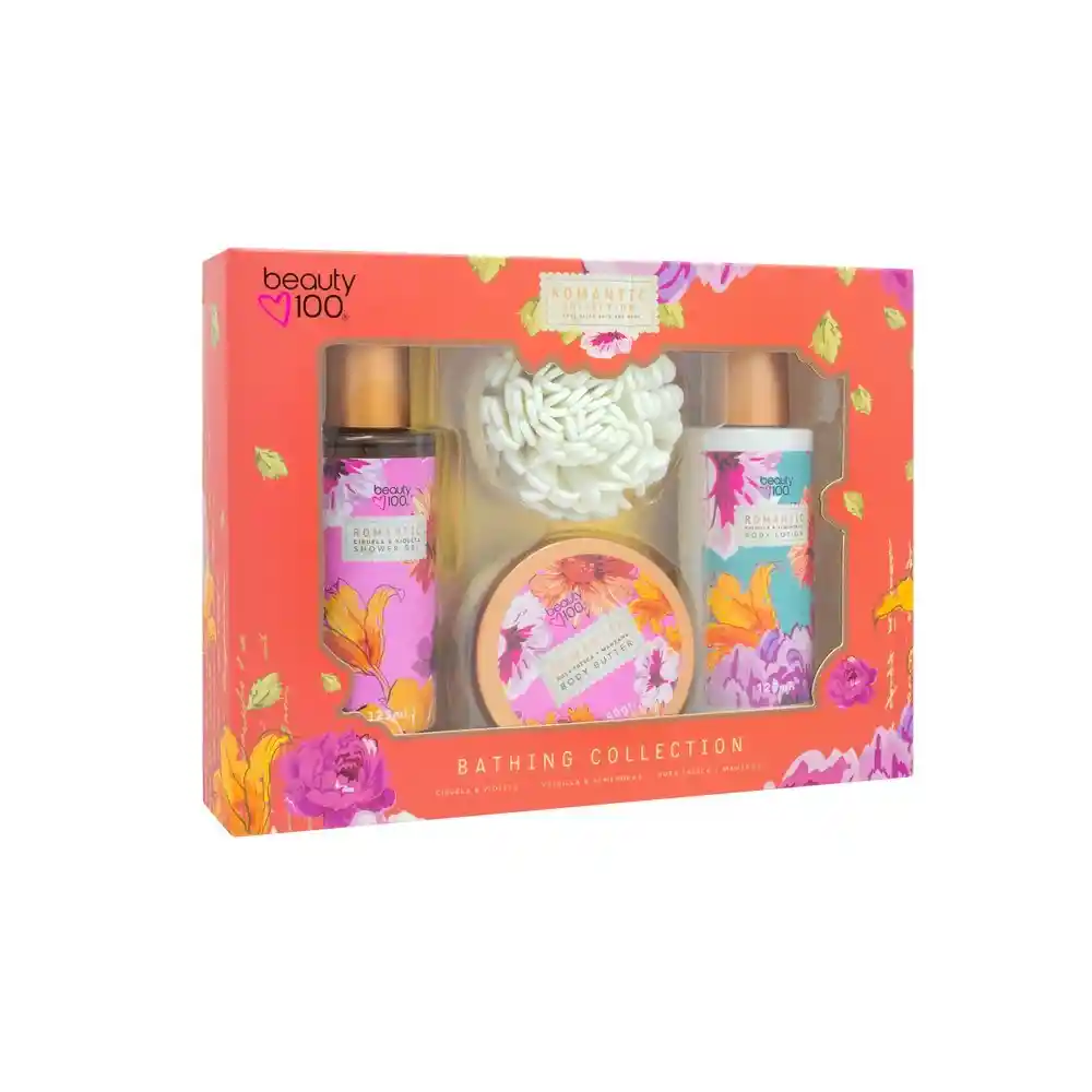 Romantic Body Locion + Shower Gel + Crema Butter + Esponja