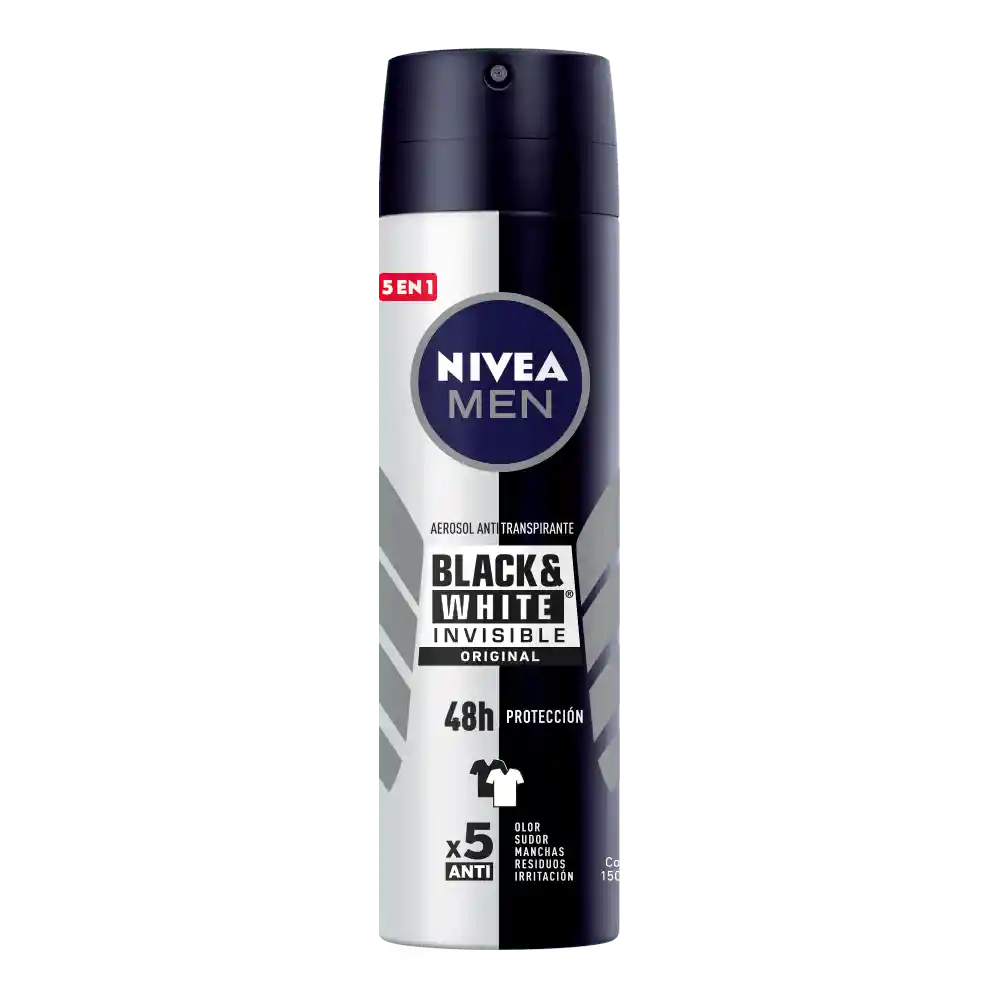 Black & White Desodorante Spray Invisible Antibacterial200ml X2