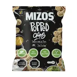 Mizos Snack Popped Chips a Base de Papa con Sal de Mar 