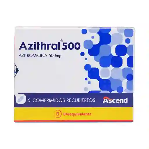Azitromicina Azithral 500 500 Mg 6 Comprimidos Recubiertos