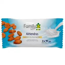 Family Set Jabón Barra Almendras 90g X3