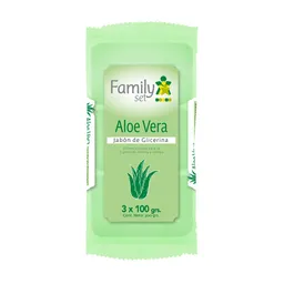 Jabón Barra Aloe Vera 100g X3