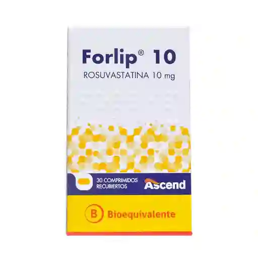 Rosuvastatina Forlip 10 Mg 30 Comprimidos