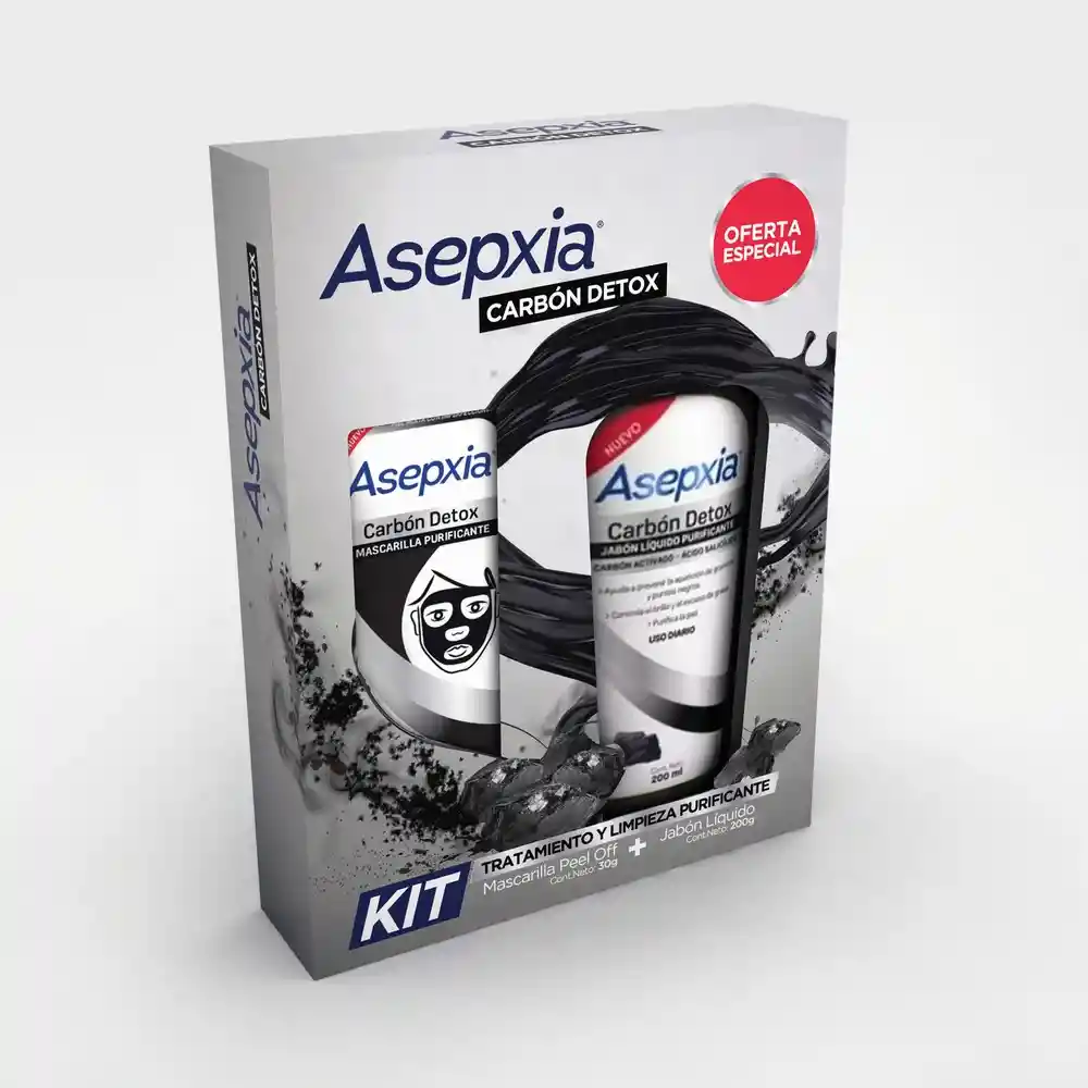 Kit Carbon Detox Mascarilla Purificadora 30g+Jabón Liquido 200ml