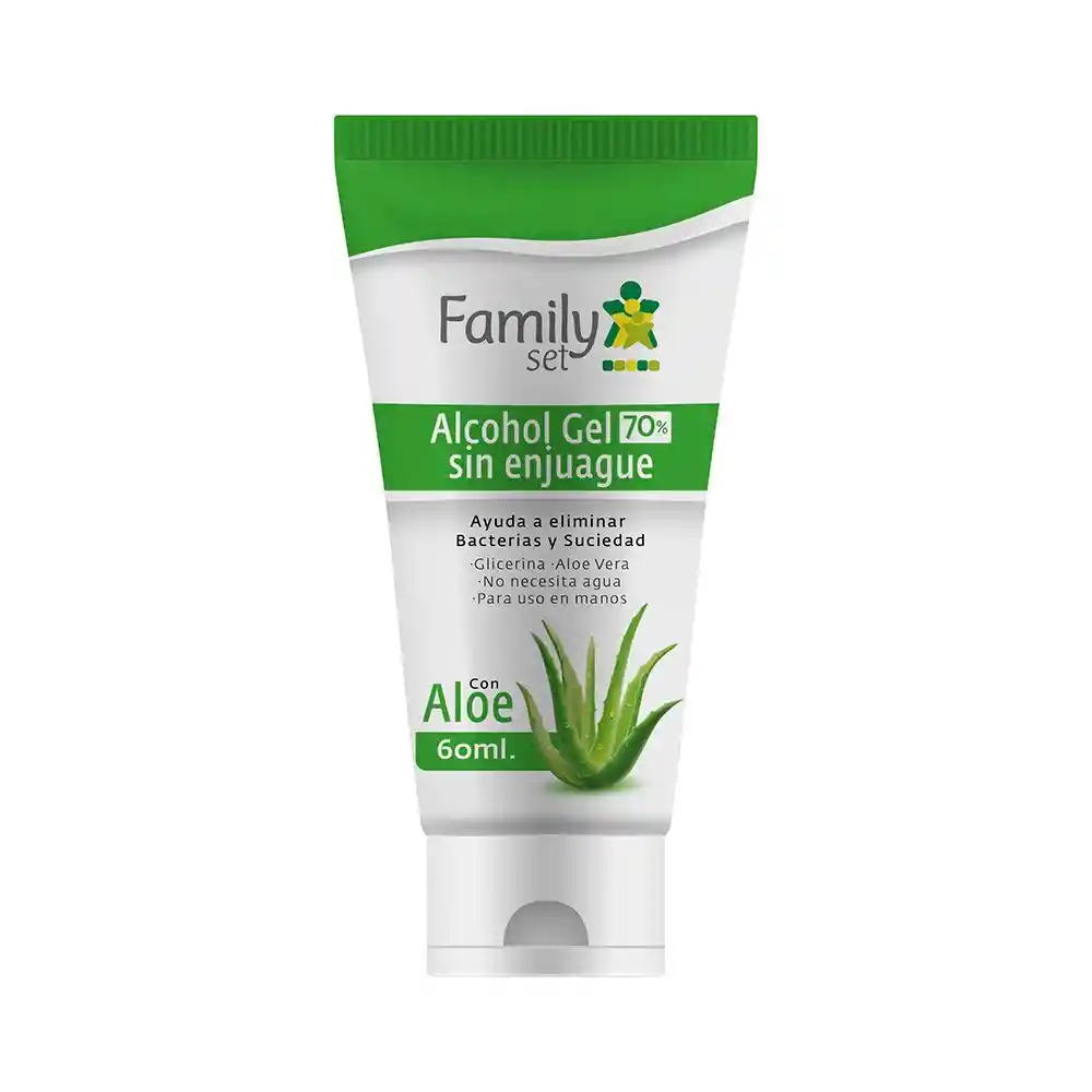 Family Set Alcohol Gel Con Aloe Vera Sin Enjuague