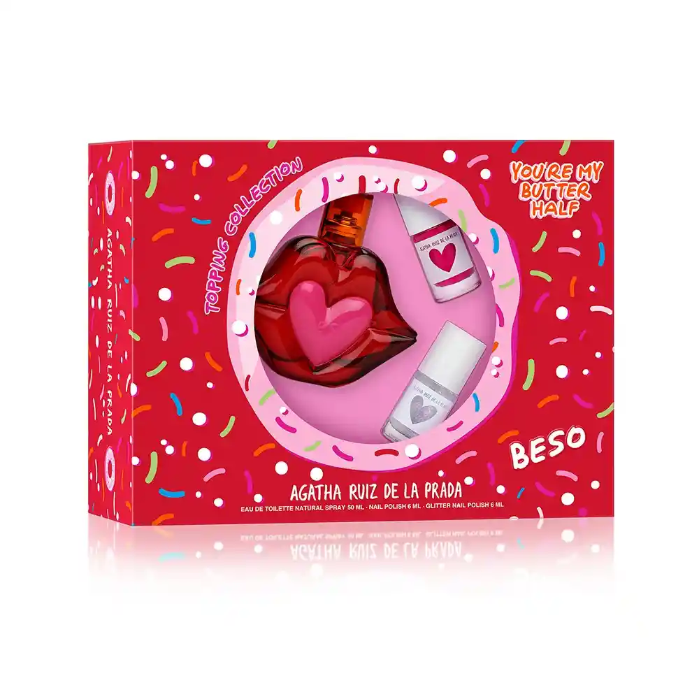 Estuche Beso 50ml + 2 Esmaltes De Uñas