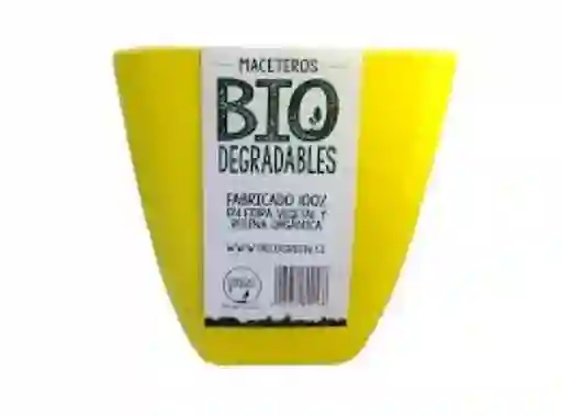 Macetero Biodegradable Cuadrado Amarillo