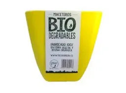 Macetero Biodegradable Cuadrado Amarillo