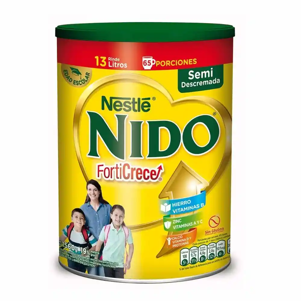 Nido Leche Semidescremada 19% Forticrece 