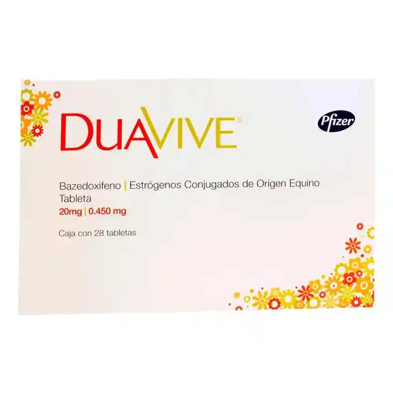 Duavive 20/0.45 Bazedoxifeno 20 mg 28 Comprimidos