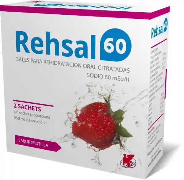 Rehsal 60 Polvo para Solución Oral Sabor a Frutilla (60 meq)