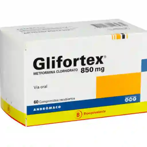 Metformina Glifortex Clorhidrato( 850 Mg )