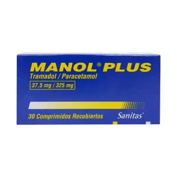 Manol Plus Analgésico (37.5 mg/325 mg) Comprimidos Recubiertos