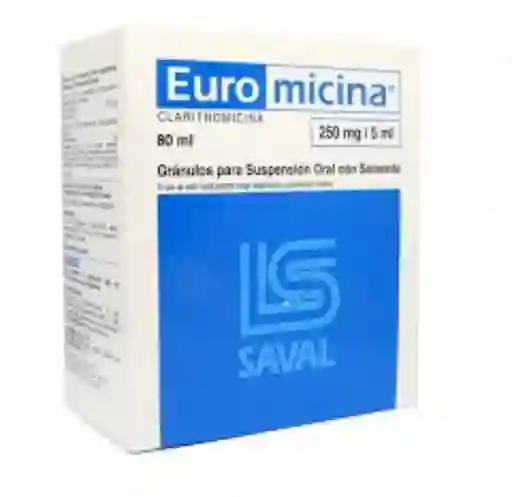 Euromicina 250 mg/5 mL Suspension Oral