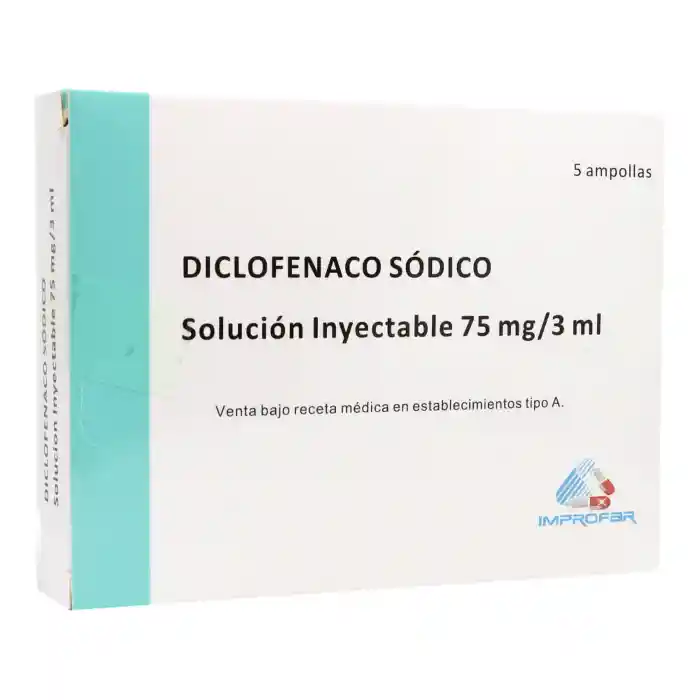 Diclofenaco Sodico Ampollas 75 mg/ X 5