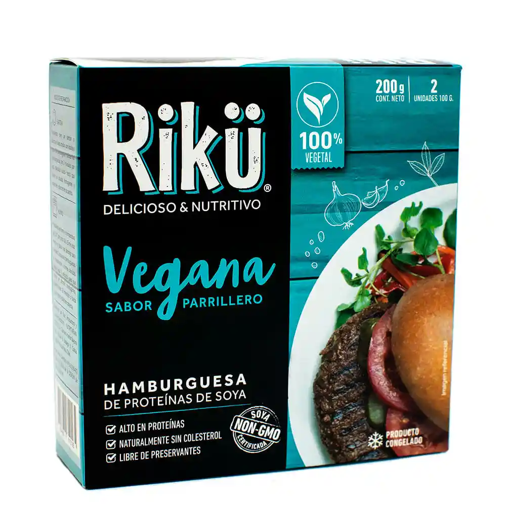 Riku Hamburguesa Vegana de Soya