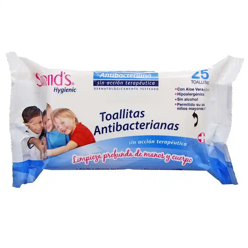 Simonds Toallitas Antibaterianas x 25 Unidades