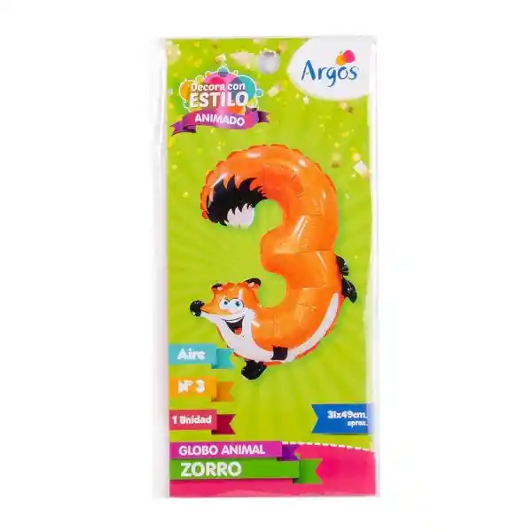 Argos Globo Nylon Nâ°3 Zorro Un