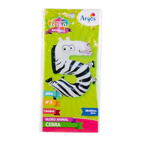 Argos Globo Nylon Nâ°5 Cebra Un