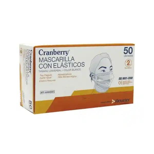 Cranberry Mascarilla con Elásticos 