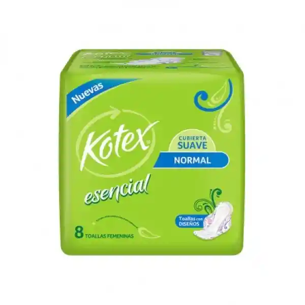 Kotex Esencial Normal Cubierta X 8