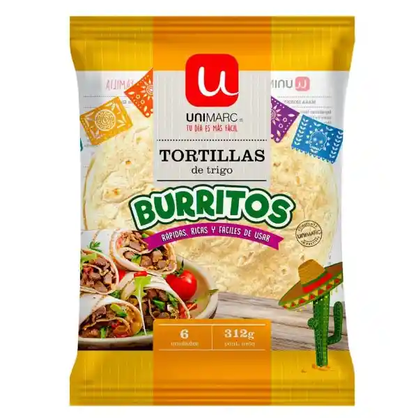 Tortillas De Trigo Burritos X 6 Unidades