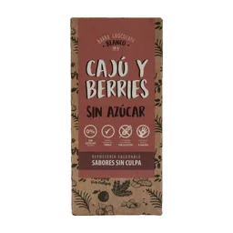 Sabores sin culpa Tableta Chocolate Cajú y Berries sin Azúcar