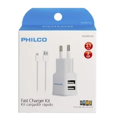 Philco Cargador para Celular Micro USB R2100 Blanco