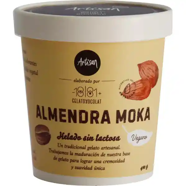 Artisan Helado sin Lactosa Vegano Sabor Almendra Moka