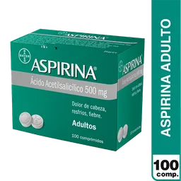 Acido Acetilsalicilico Aspirina 500 X100  (500 mg)