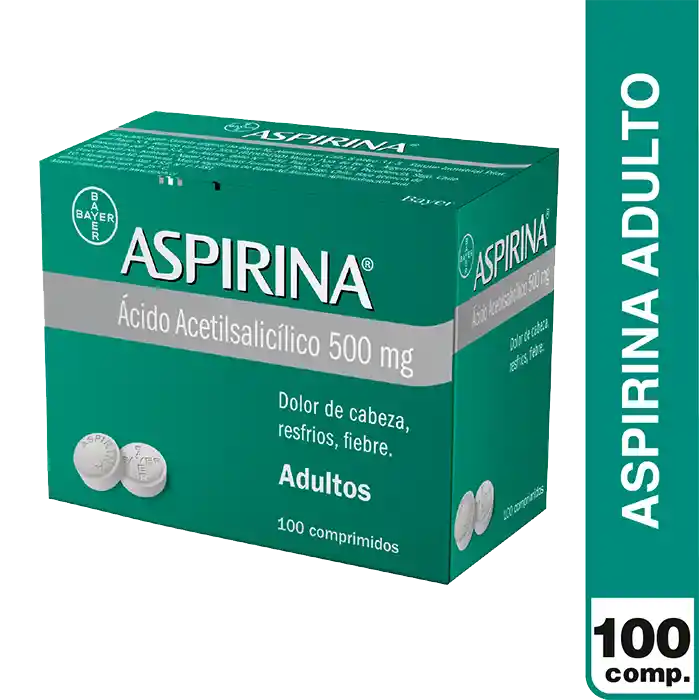 Acido Acetilsalicilico Aspirina 500 X100  (500 mg)
