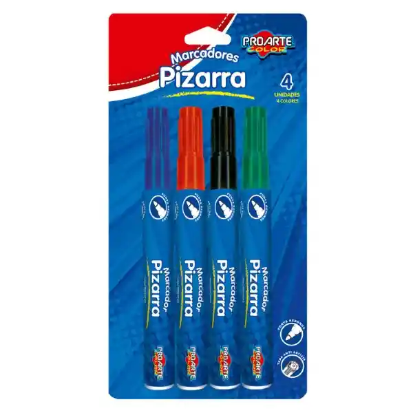 Proarte Plumones Pizarra 4 Colores