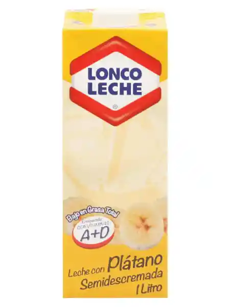 Loncoleche Leche Semidescremada Sabor Platano