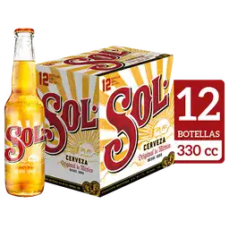 Sol Cerveza Original en Botella 12 x 330 cc