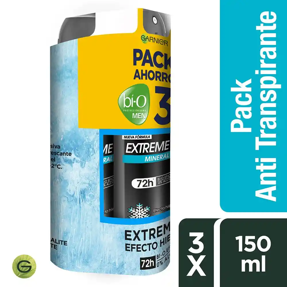 Bí-O Pack Spray Extreme Ice Desodorante -O Hombre 2Un